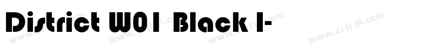 District W01 Black I字体转换